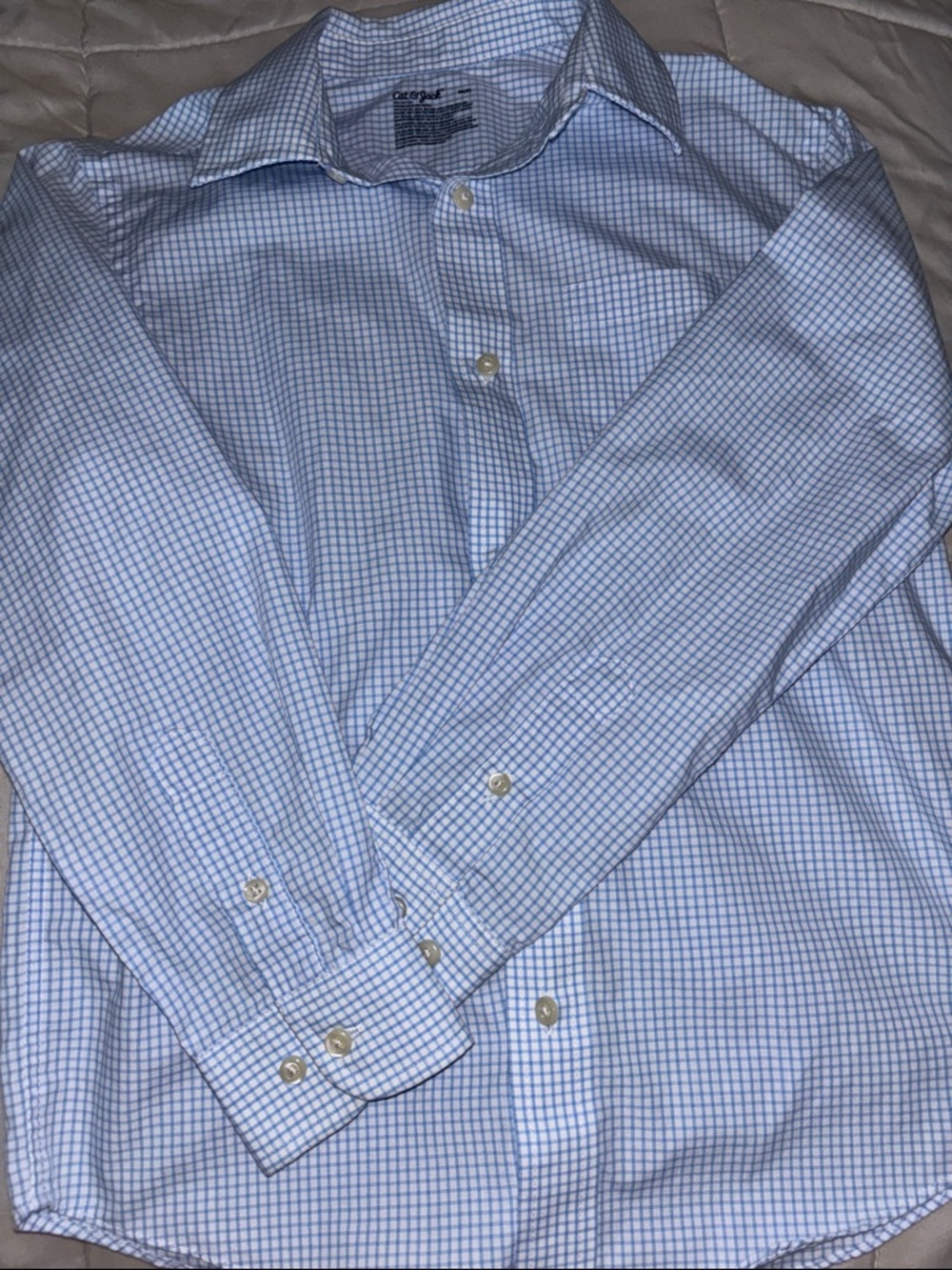 Classic Boys Light Blue Check Dress Shirt